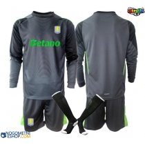 Otroški Nogometni dresi Aston Villa Vratar Domači 2025-26 Dolgi Rokav (+ Kratke hlače)